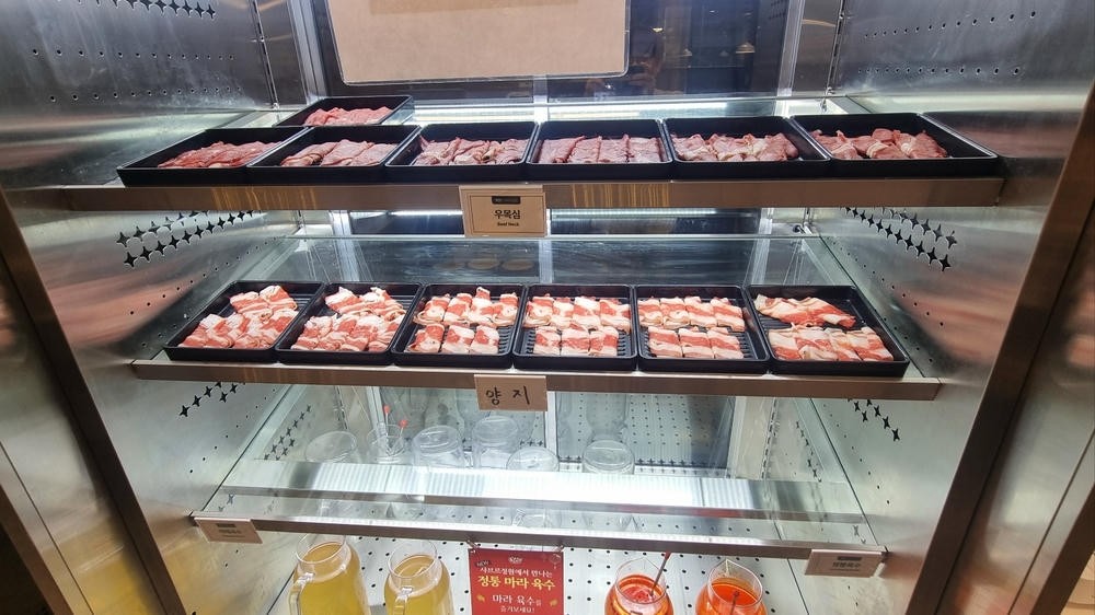 샤브르정원 발산역점 고기 선택 코너
