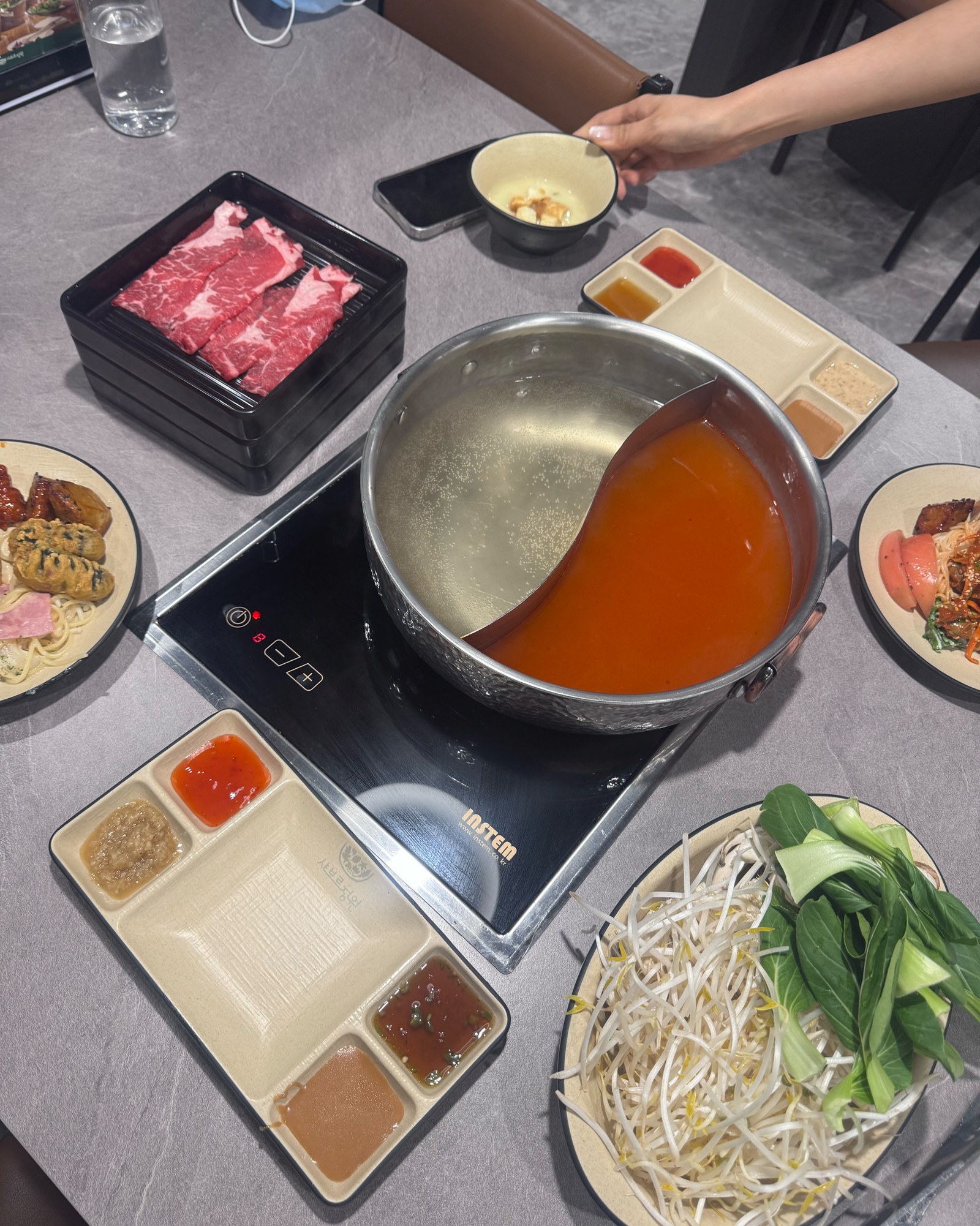 샤브르정원 발산역점 고객 후기 무한리필과 후식 리뷰 사진